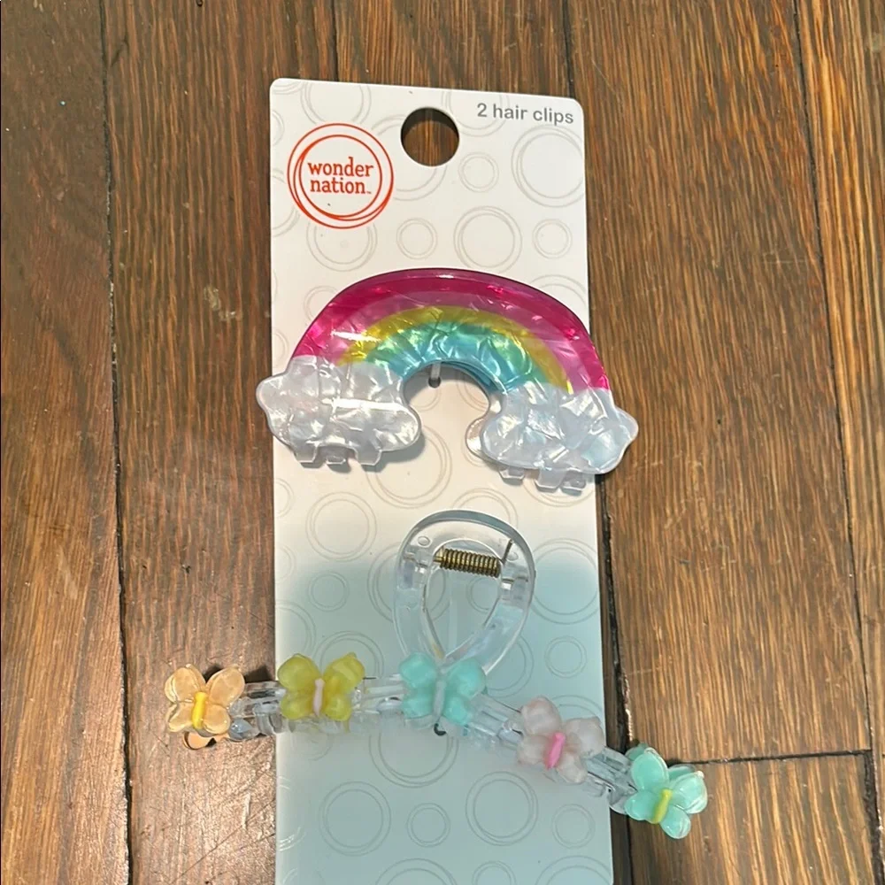 Rainbow Hair Clips and Skincare Set